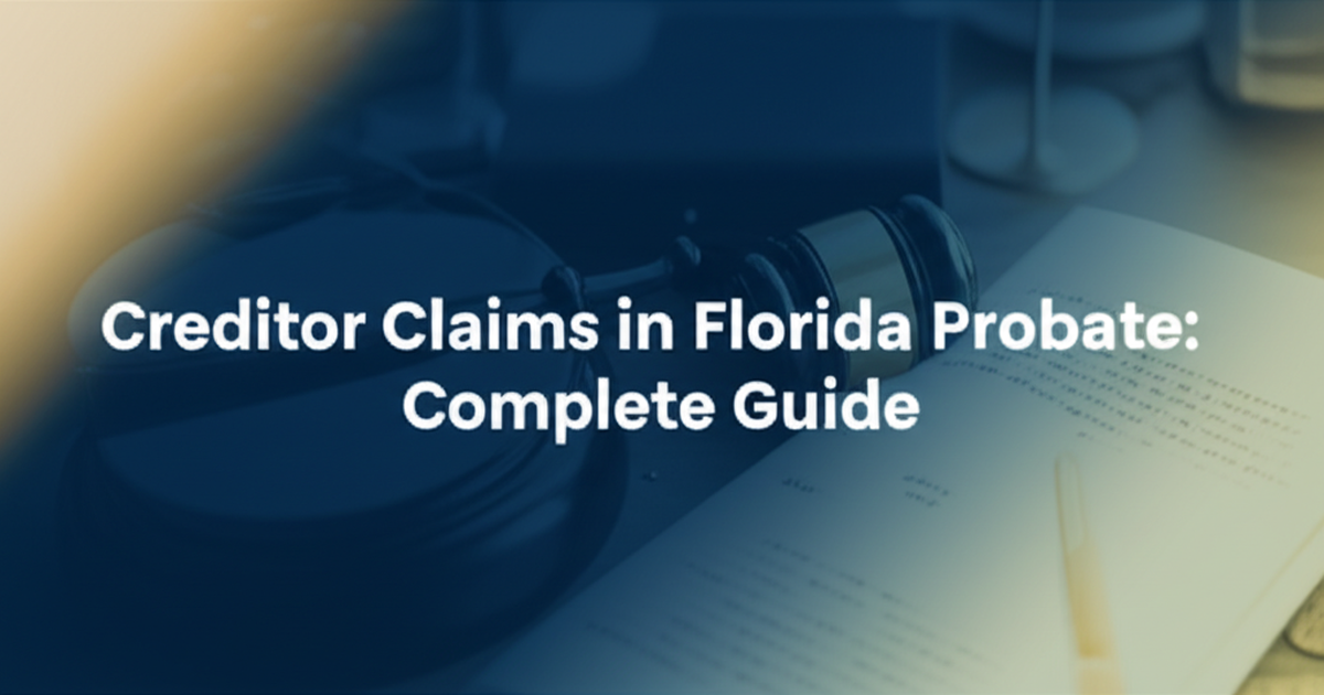 Creditor Claims in Florida Probate: How to Handle Estate Debts | Settled