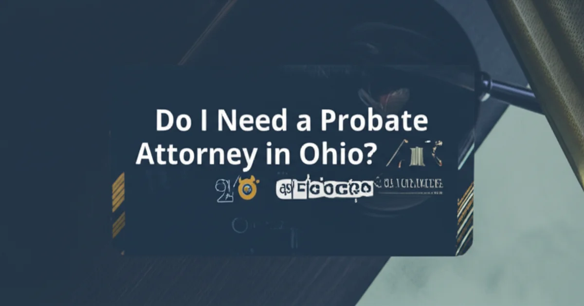 Do I Need a Probate Attorney in Ohio? A Decision Guide