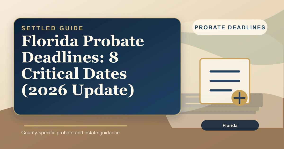 Florida Probate Deadlines: 8 Critical Dates (2026 Update)