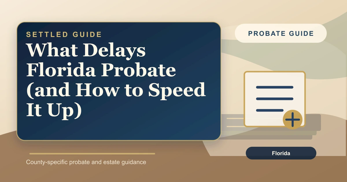 What Delays Florida Probate (and How to Speed It Up)