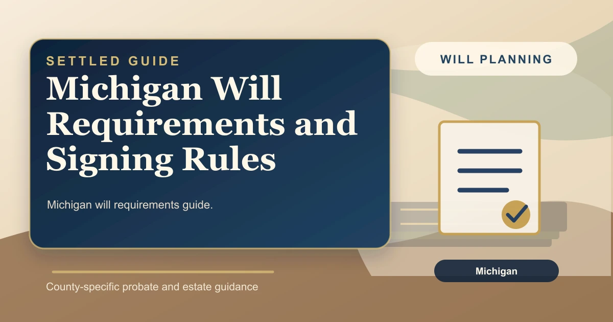 Michigan Will Requirements and Signing Rules