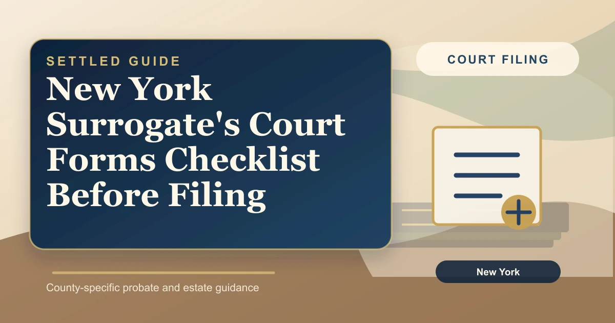 New York Surrogate's Court Forms Checklist Before Filing