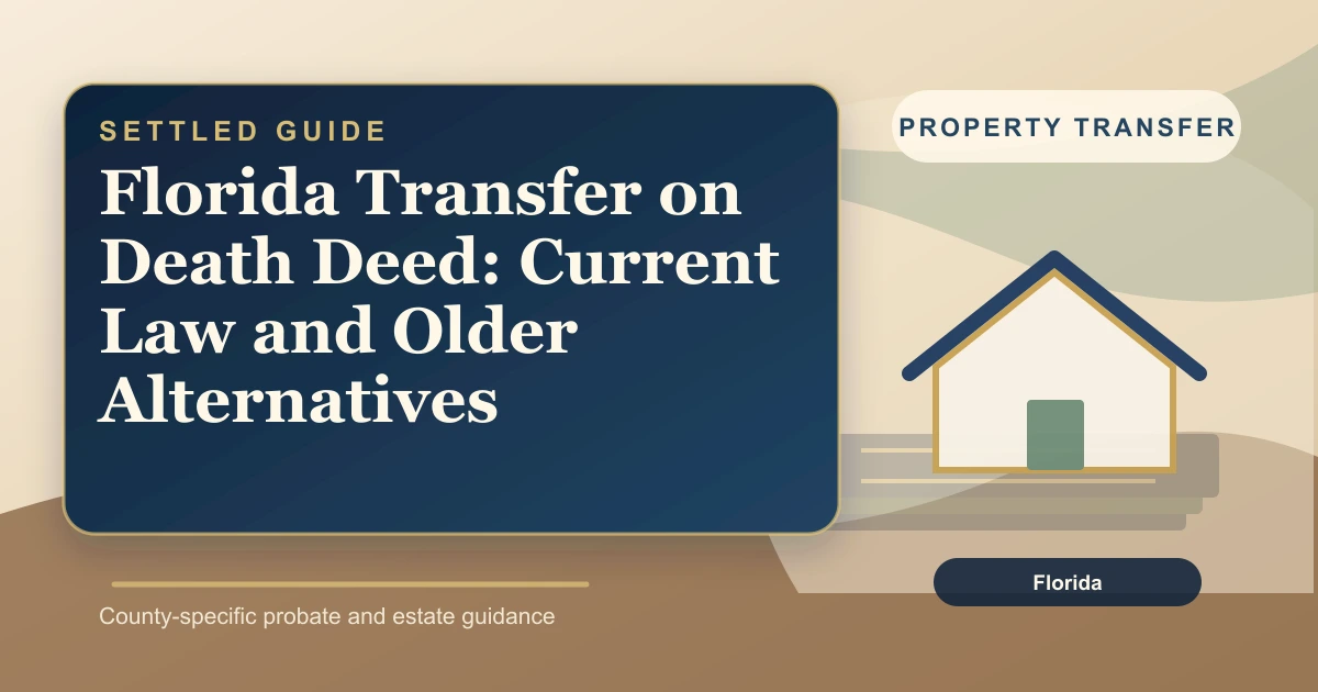 Florida Transfer on Death Deed: Current Law and Older Alternatives