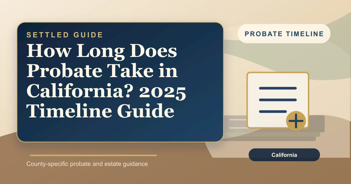 How Long Does Probate Take in California? 2025 Timeline Guide
