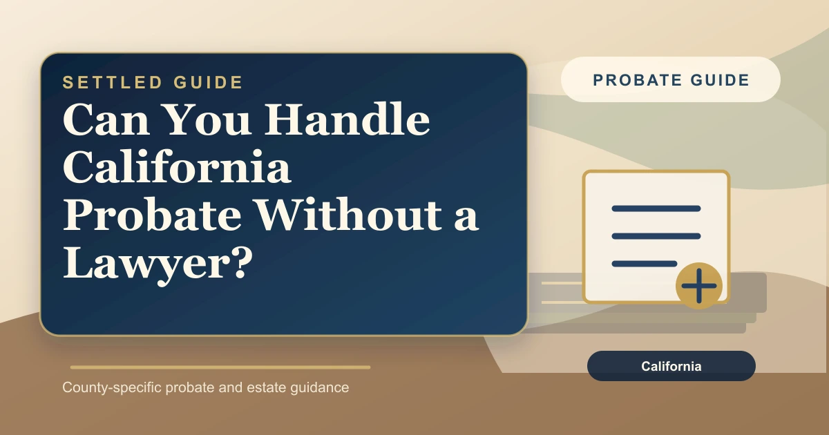 Can You Handle California Probate Without a Lawyer?