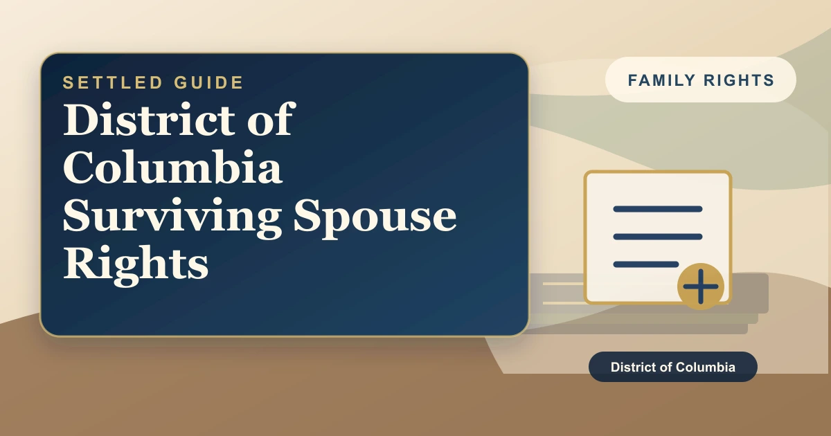 District of Columbia Surviving Spouse Rights