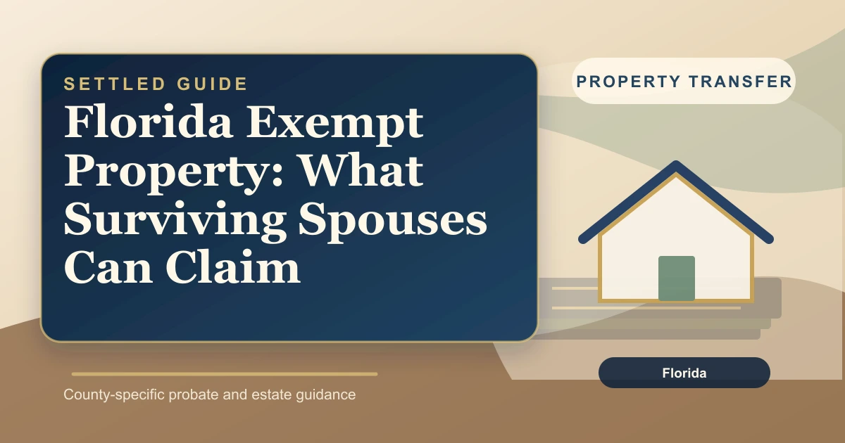 Florida Exempt Property: What Surviving Spouses Can Claim