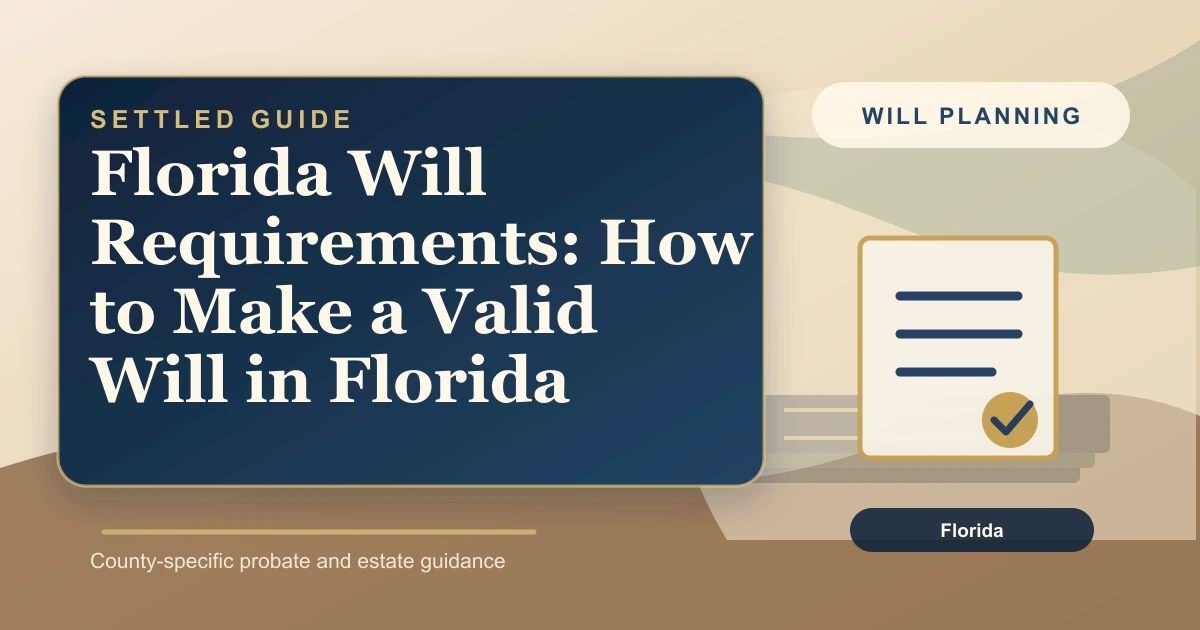 Florida Will Requirements: How to Make a Valid Will in Florida