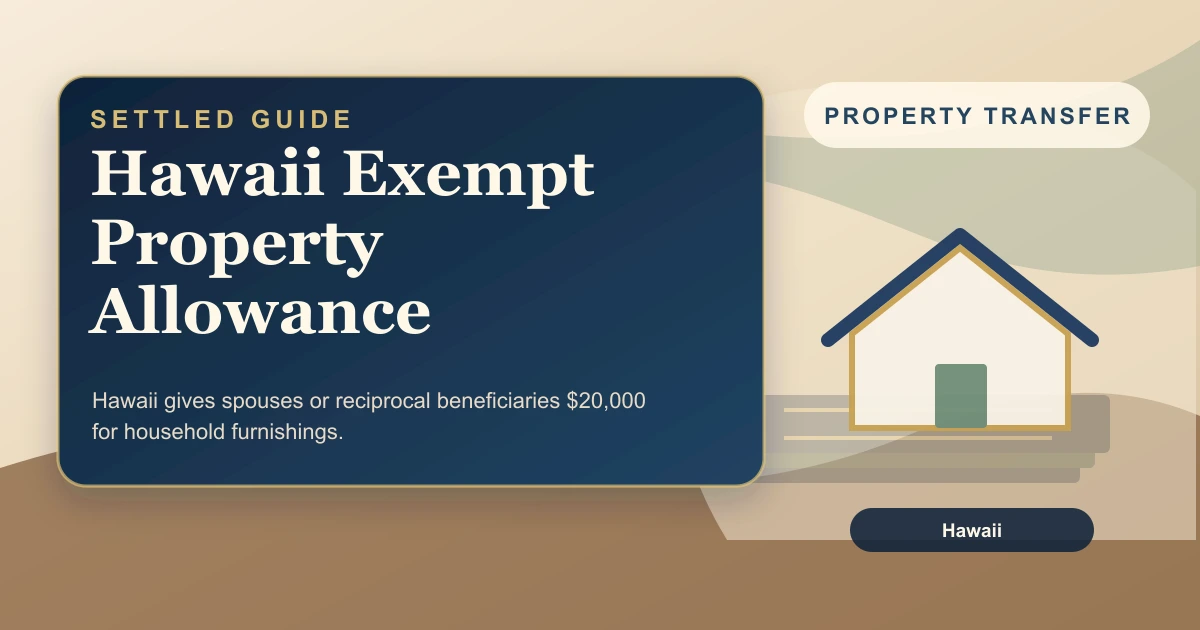 Hawaii Exempt Property Allowance