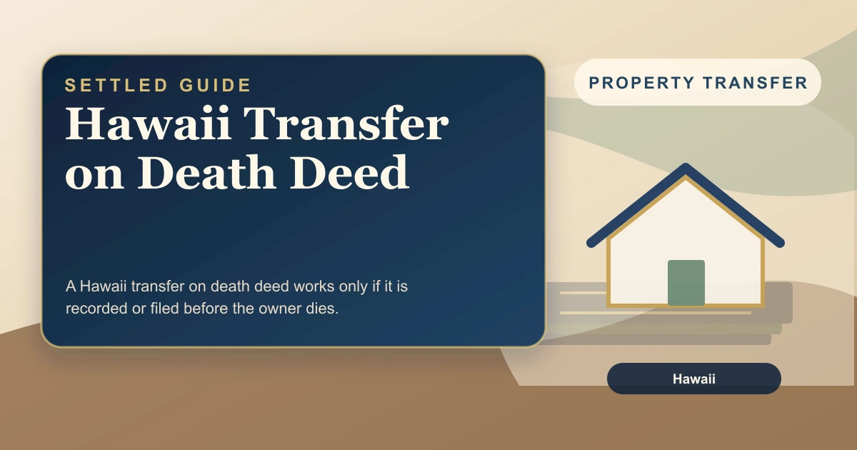 Hawaii Transfer on Death Deed