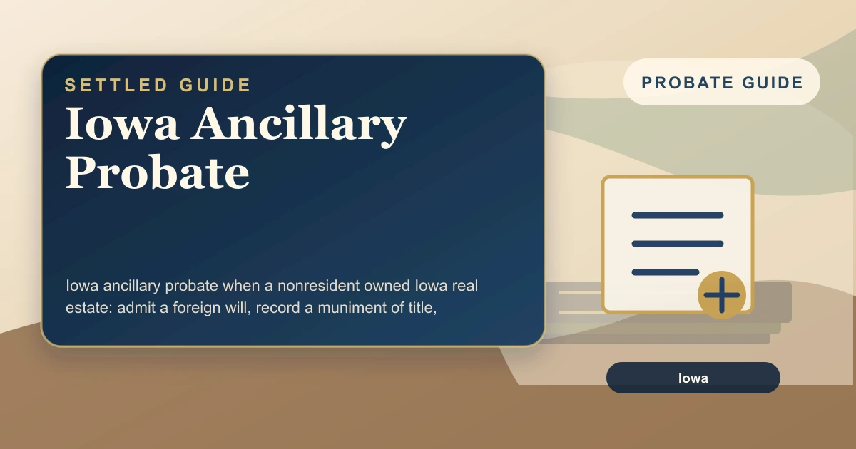 Iowa Ancillary Probate