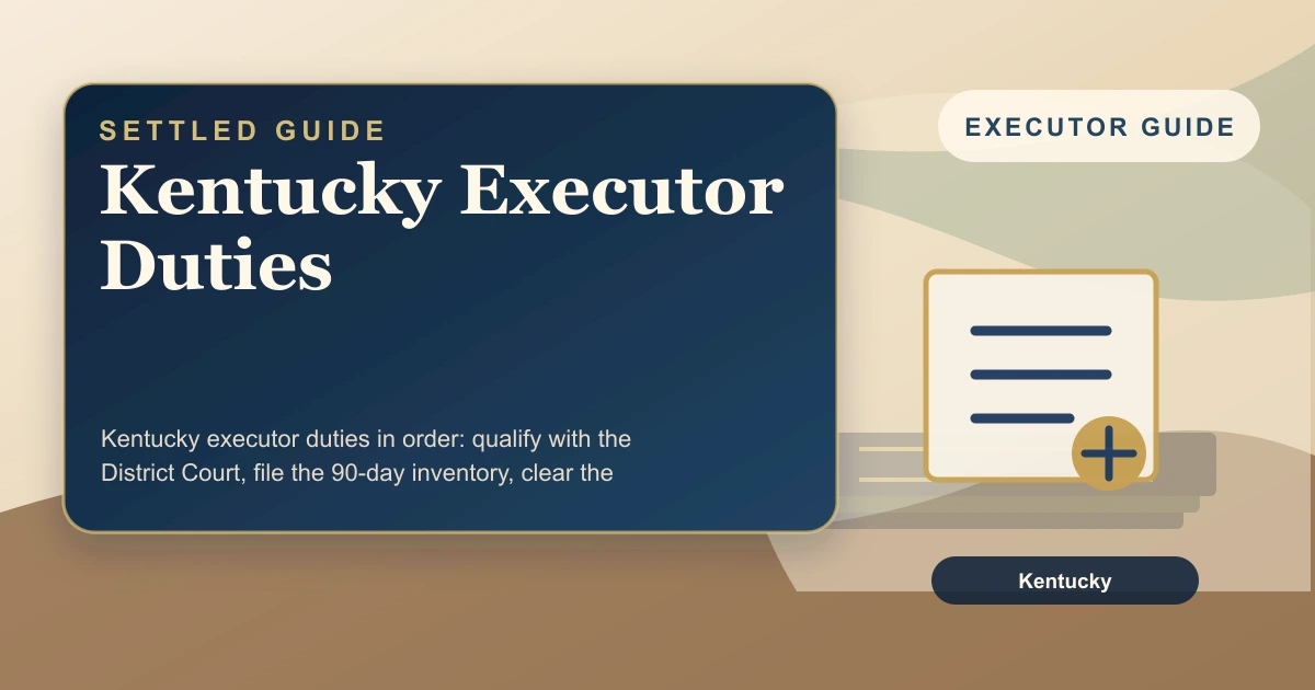 Kentucky Executor Duties