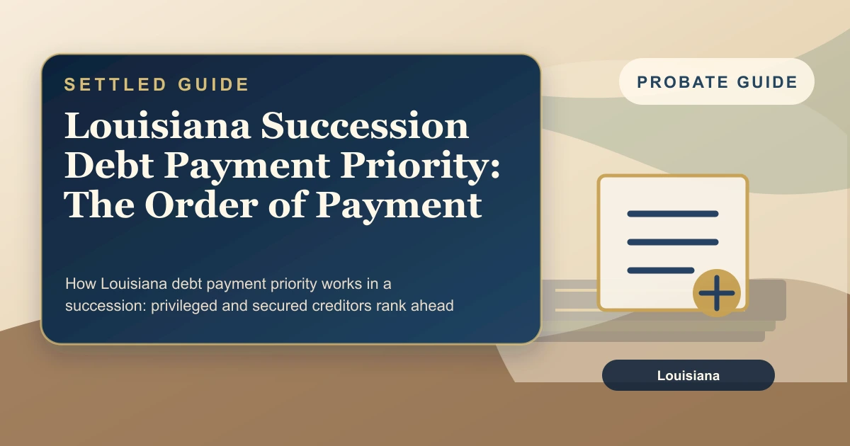 Louisiana Succession Debt Payment Priority: The Order of Payment
