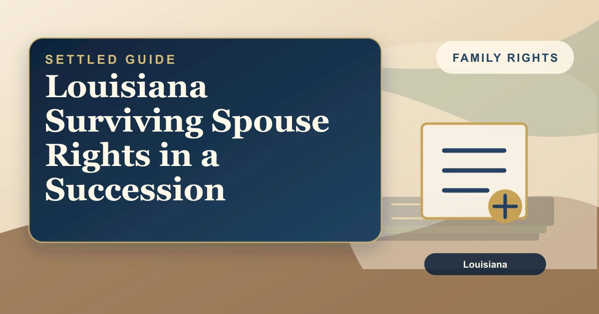 Louisiana Surviving Spouse Rights in a Succession