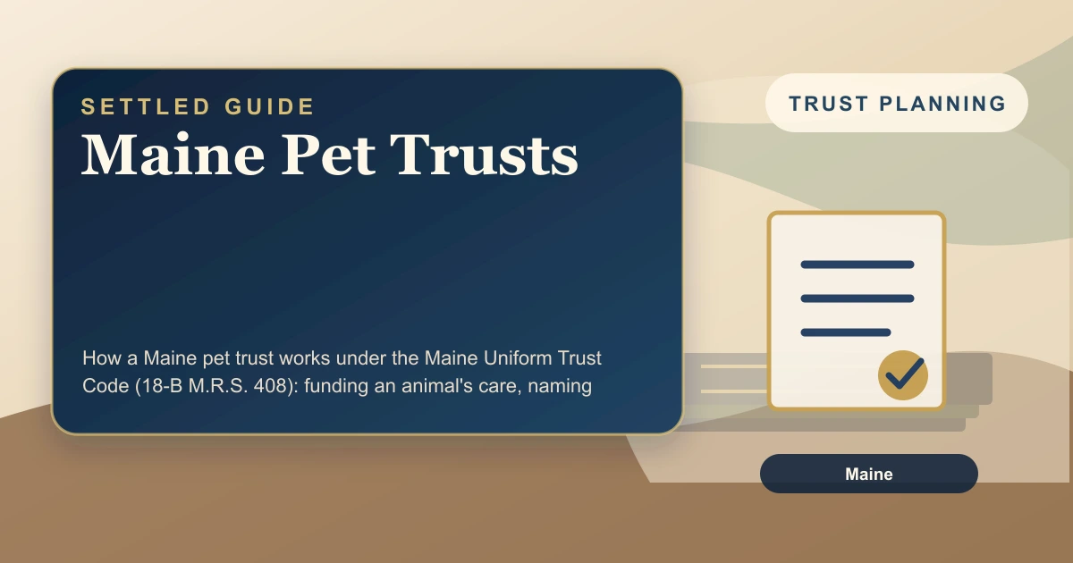 Maine Pet Trusts