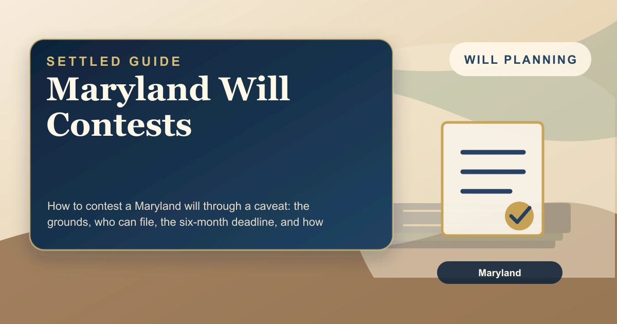 Maryland Will Contests