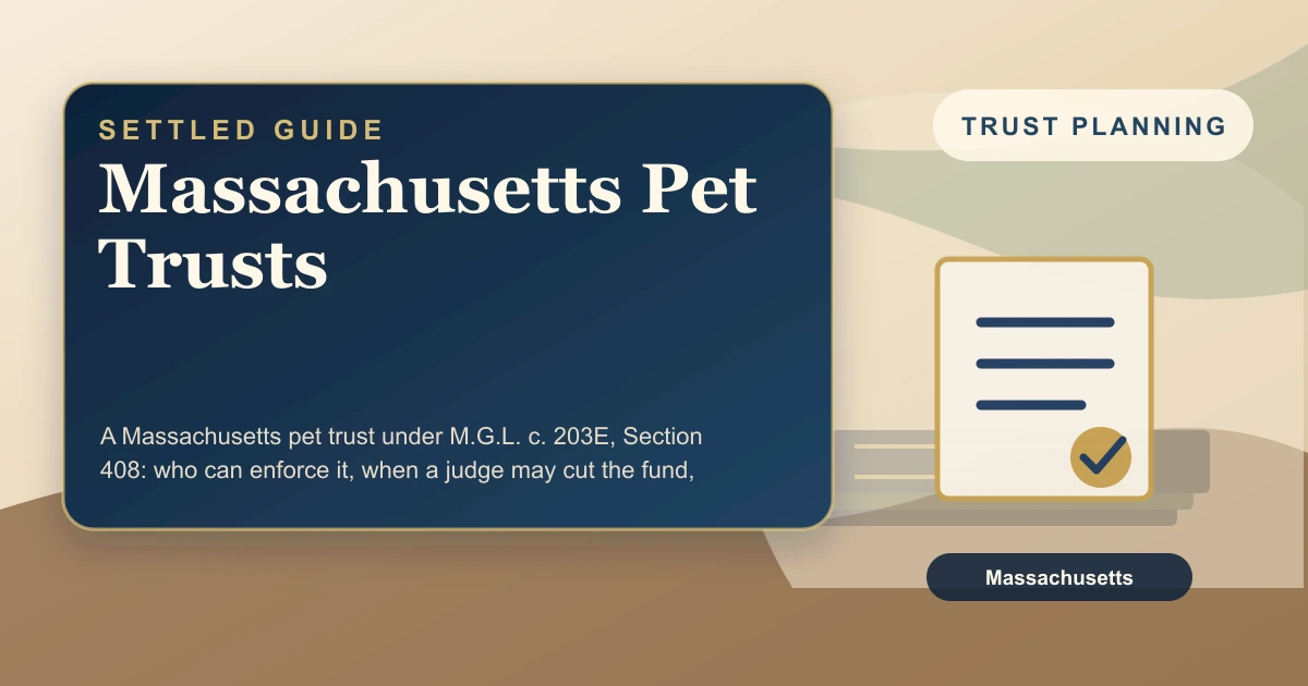 Massachusetts Pet Trusts