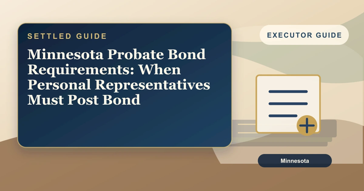 Minnesota Probate Bond Requirements: When Personal Representatives Must Post Bond