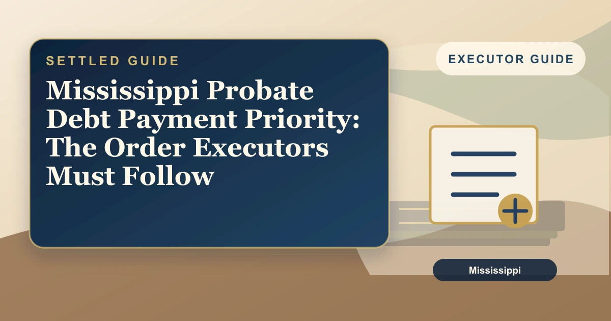 Mississippi Probate Debt Payment Priority: The Order Executors Must Follow