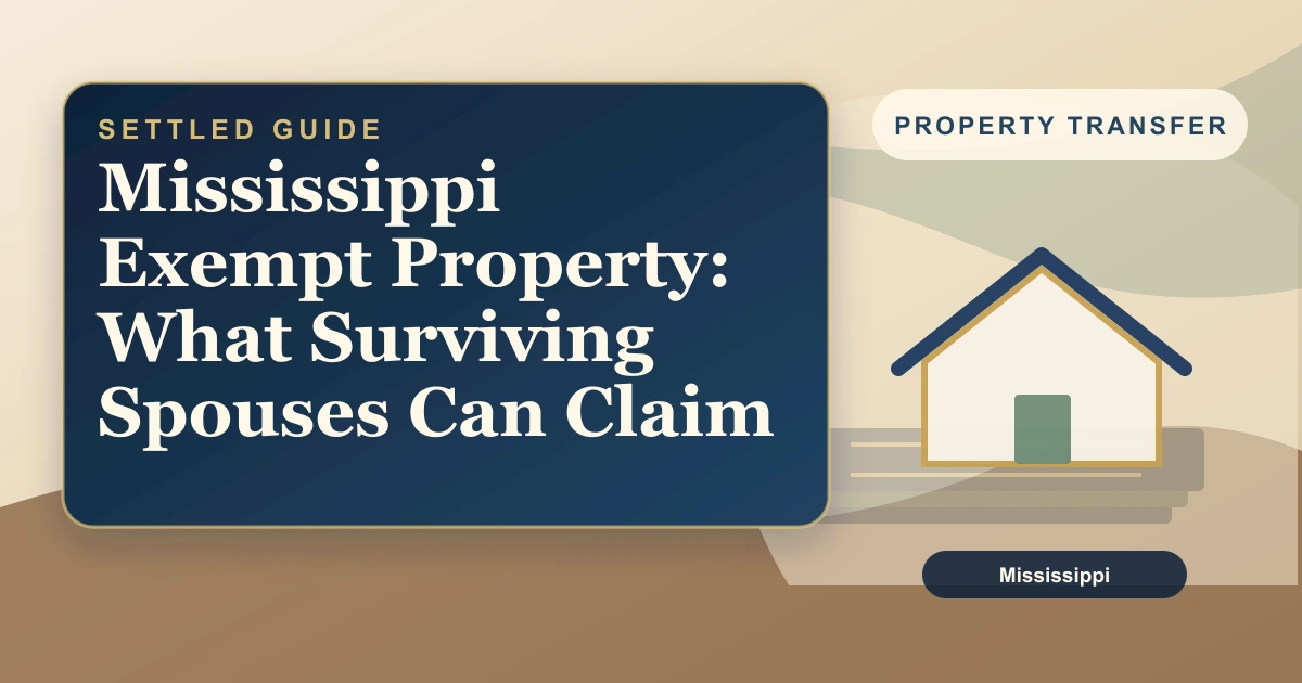 Mississippi Exempt Property: What Surviving Spouses Can Claim