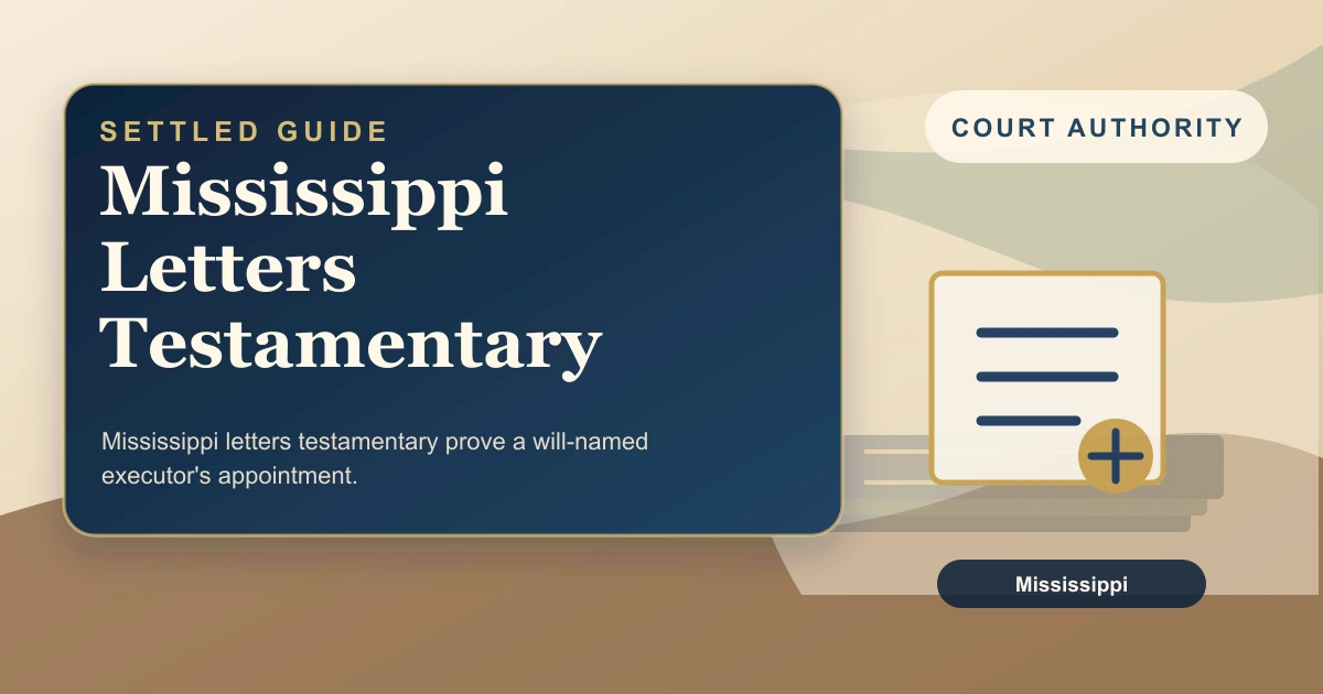 Mississippi Letters Testamentary