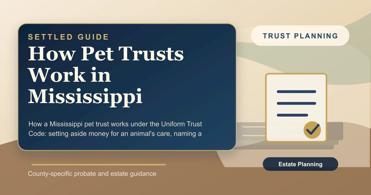 How Pet Trusts Work in Mississippi