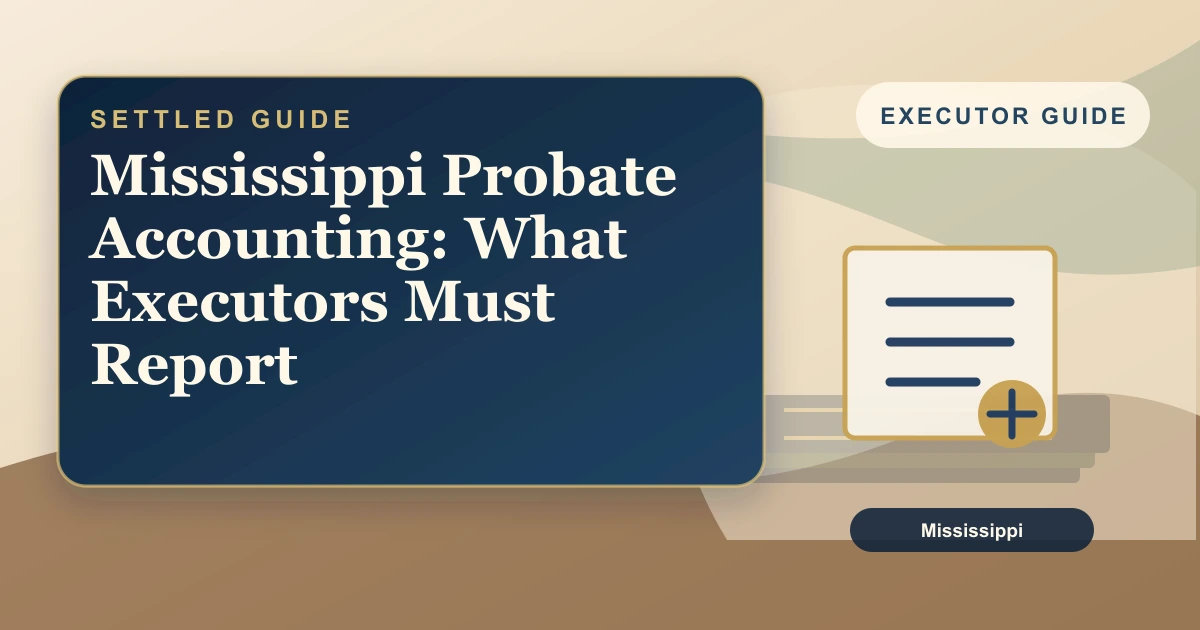Mississippi Probate Accounting: What Executors Must Report