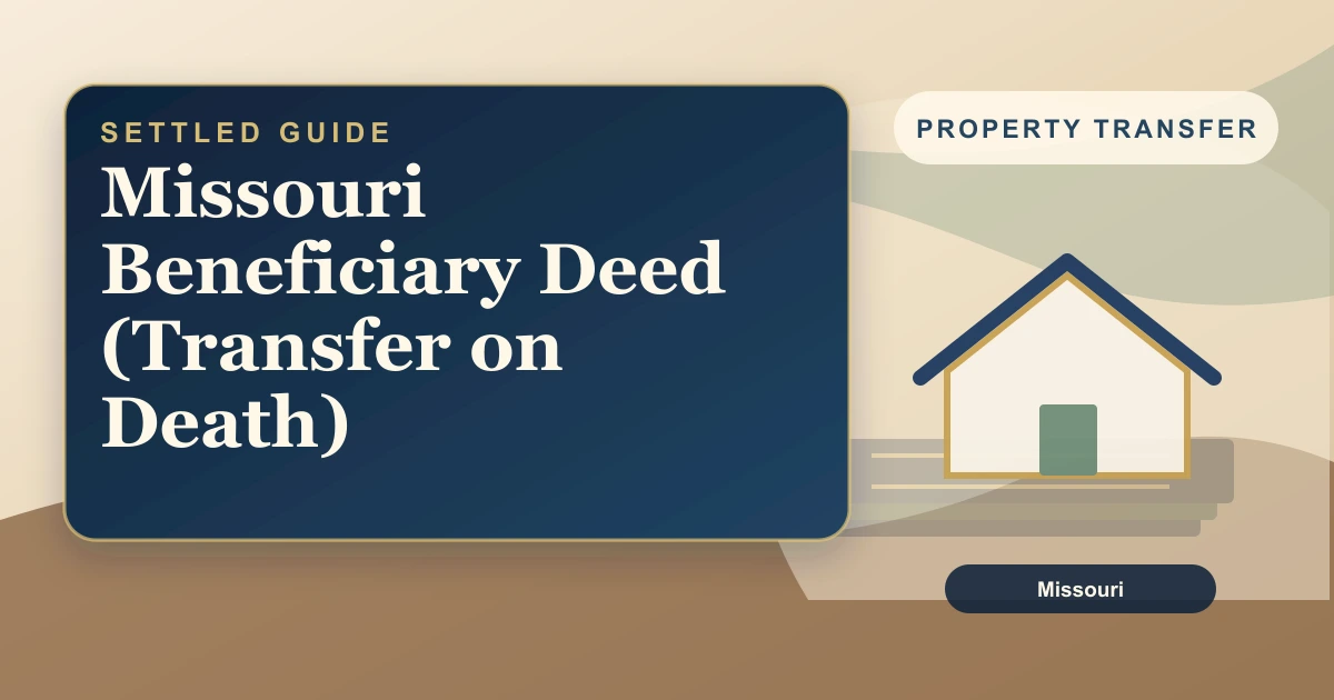 Missouri Beneficiary Deed (Transfer on Death)