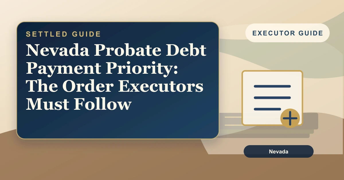 Nevada Probate Debt Payment Priority: The Order Executors Must Follow