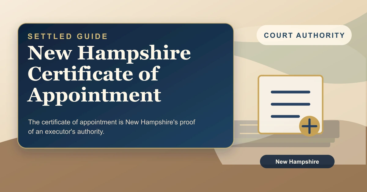 New Hampshire Certificate of Appointment
