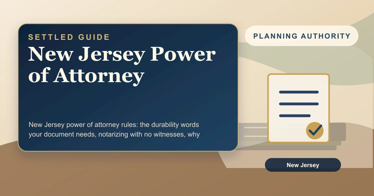 New Jersey Power of Attorney