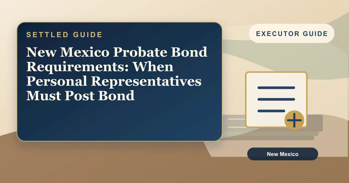 New Mexico Probate Bond Requirements: When Personal Representatives Must Post Bond