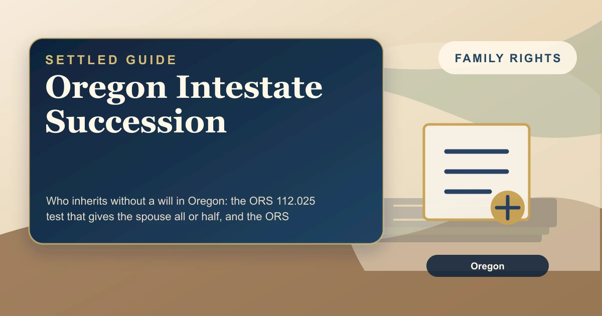 Oregon Intestate Succession
