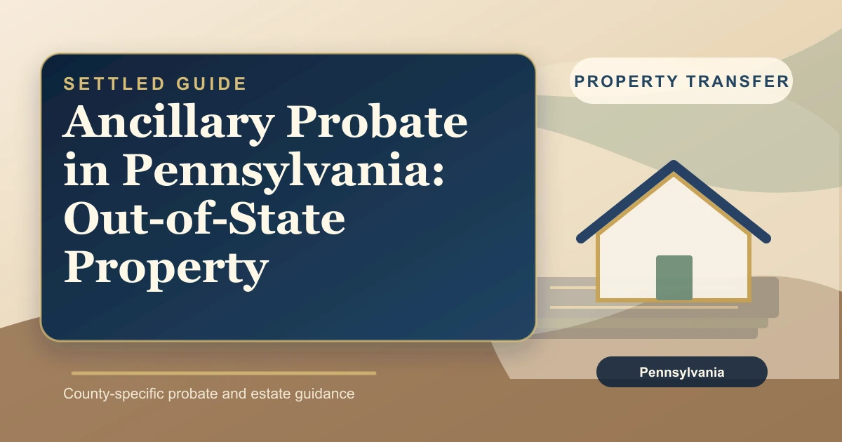 Ancillary Probate in Pennsylvania: Out-of-State Property