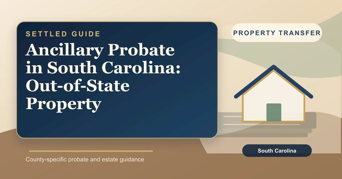 Ancillary Probate in South Carolina: Out-of-State Property