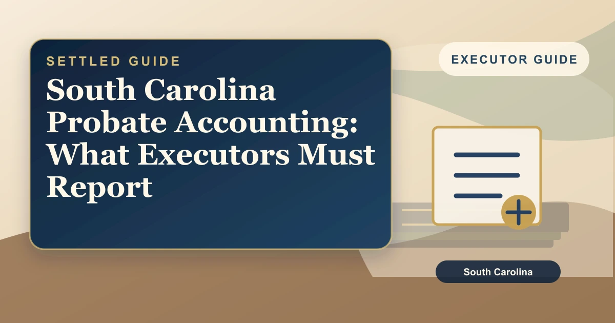 South Carolina Probate Accounting: What Executors Must Report