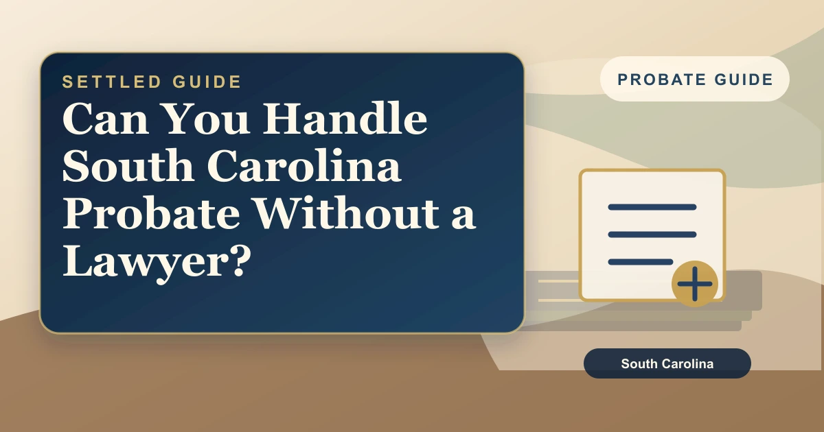 Can You Handle South Carolina Probate Without a Lawyer?