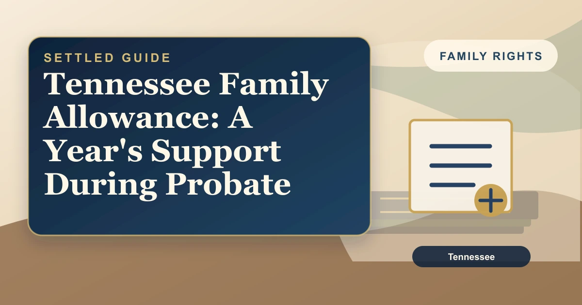 Tennessee Family Allowance: A Year's Support During Probate