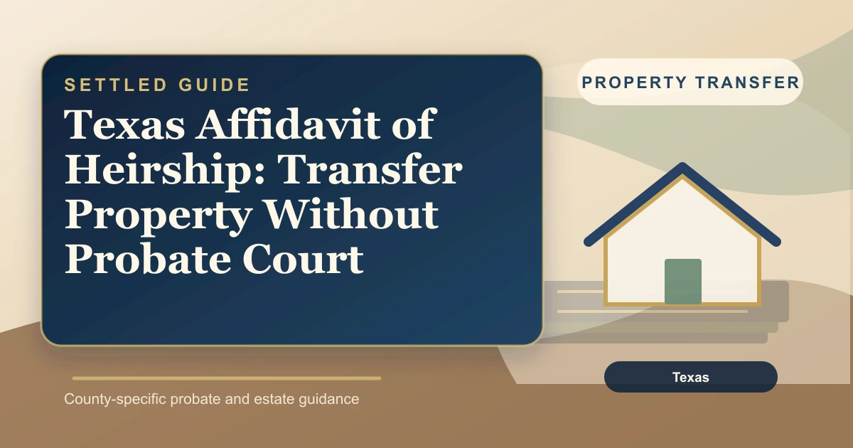 Texas Affidavit of Heirship: Transfer Property Without Probate Court