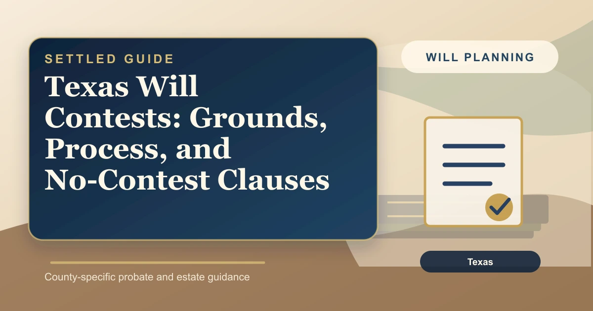 Texas Will Contests: Grounds, Process, and No-Contest Clauses