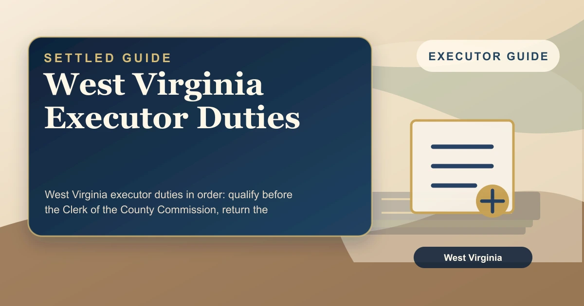 West Virginia Executor Duties