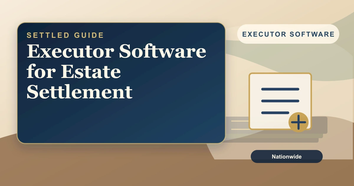 Settled Estate cover: executor software for estate settlement